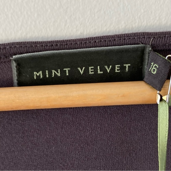 BNWT Mint Velvet Women's Relaxed Floaty Fit Charcoal Grey Blouse Uk Size 16 - Picture 14 of 16